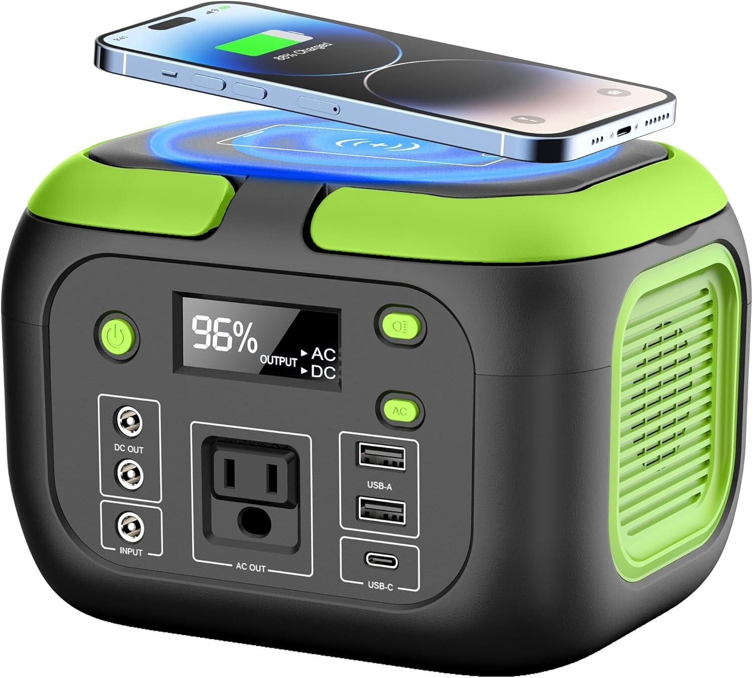200W Portable Power Station, 155Wh Camping Solar Generator, 42000mAh Power Bank