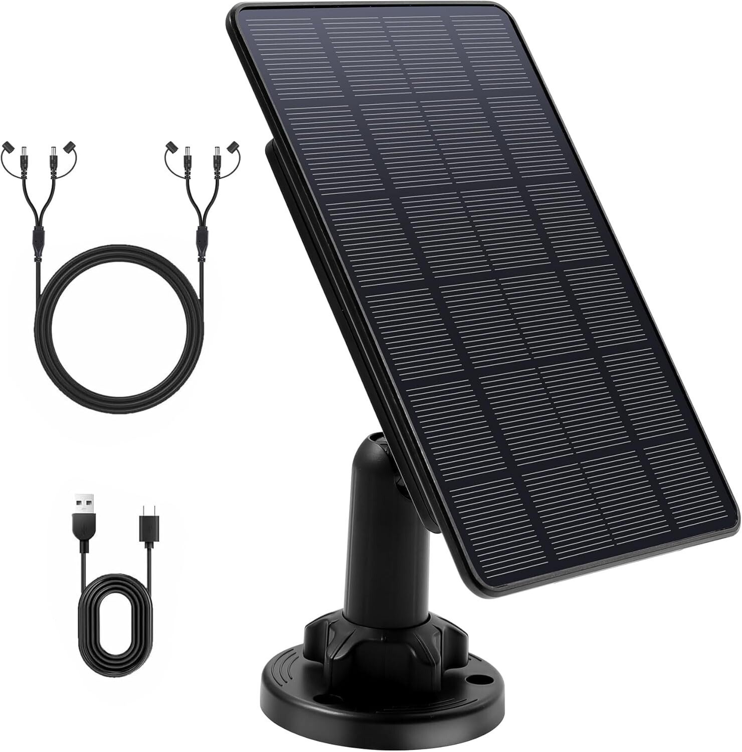 5W Trail Camera Solar Panel, 12V Solar Battery Kit Build-in 5200mAh Rechargeable