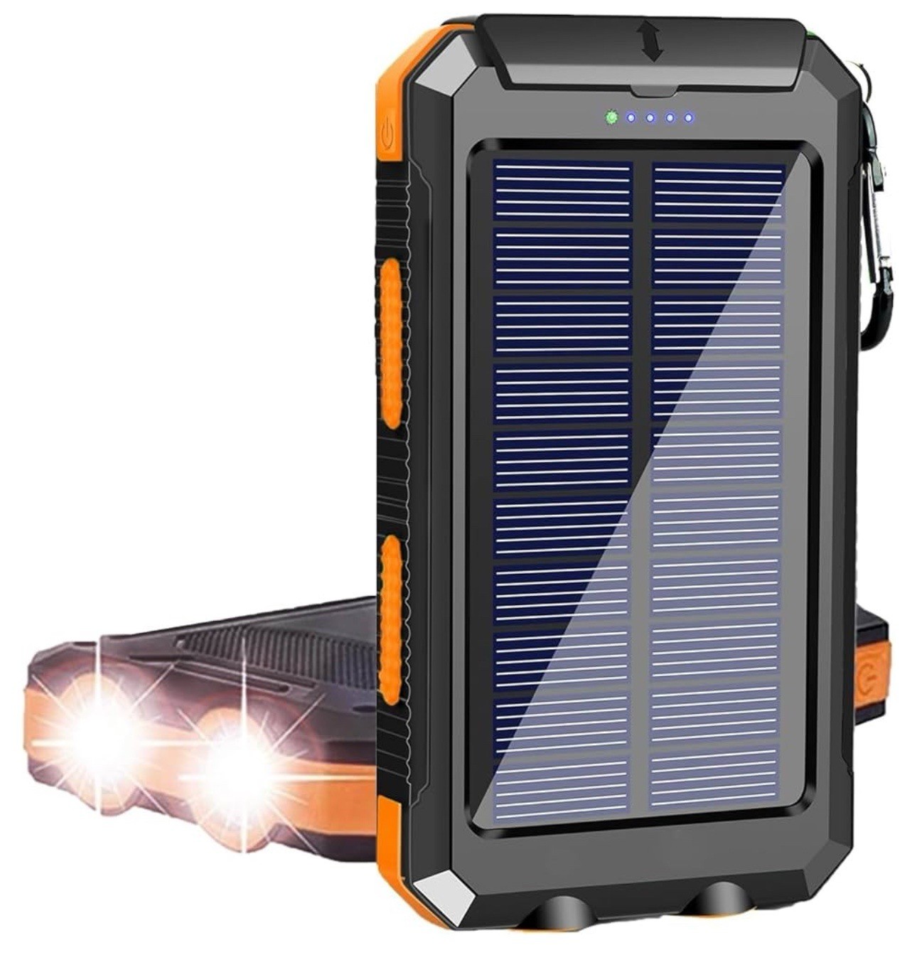 Solar Charger 20000mAh Power Bank with Dual USB & Flashlight Outdoor