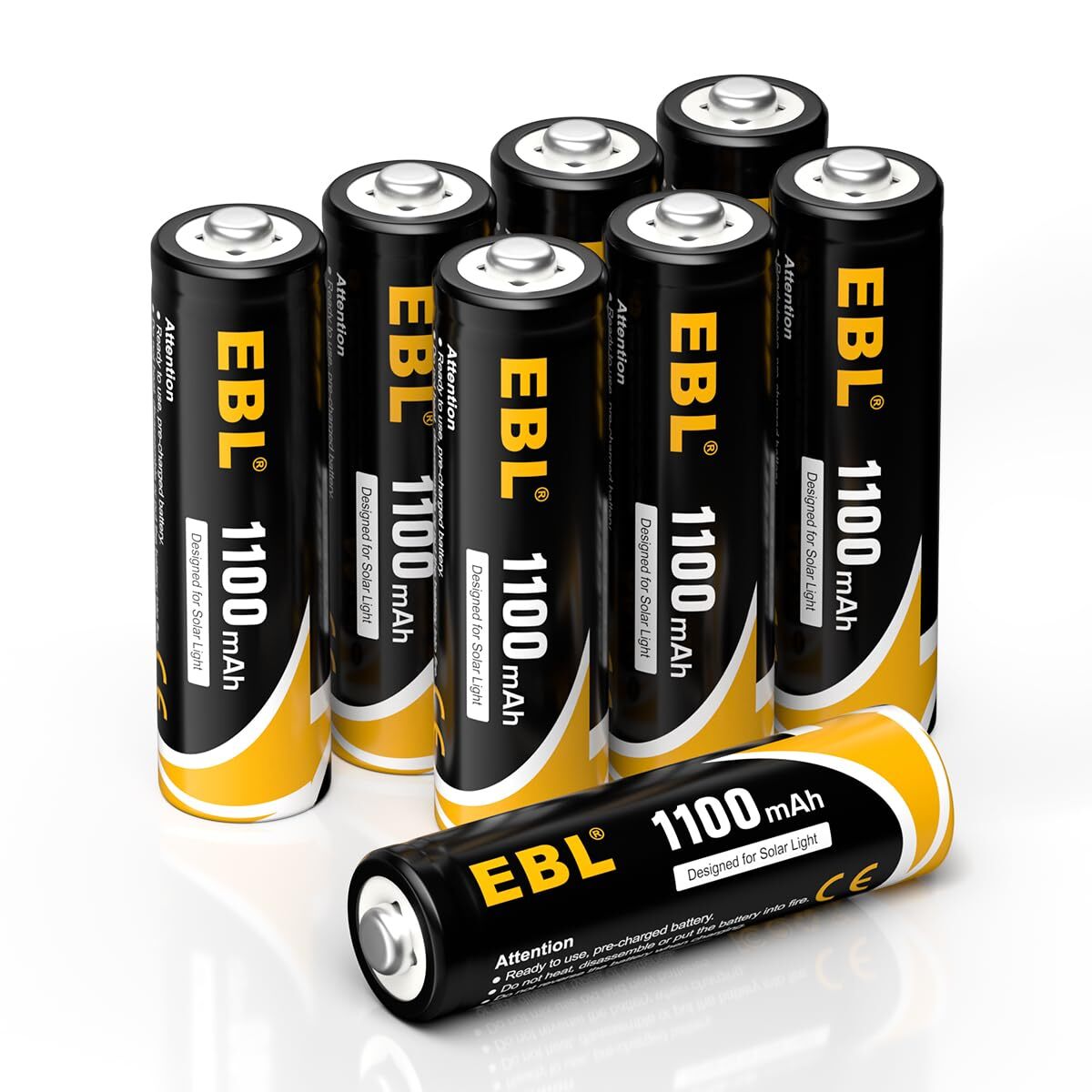 EBL AA Rechargeable Batteries 1.2V 1100mAh High Capacity AA Battery for Solar…