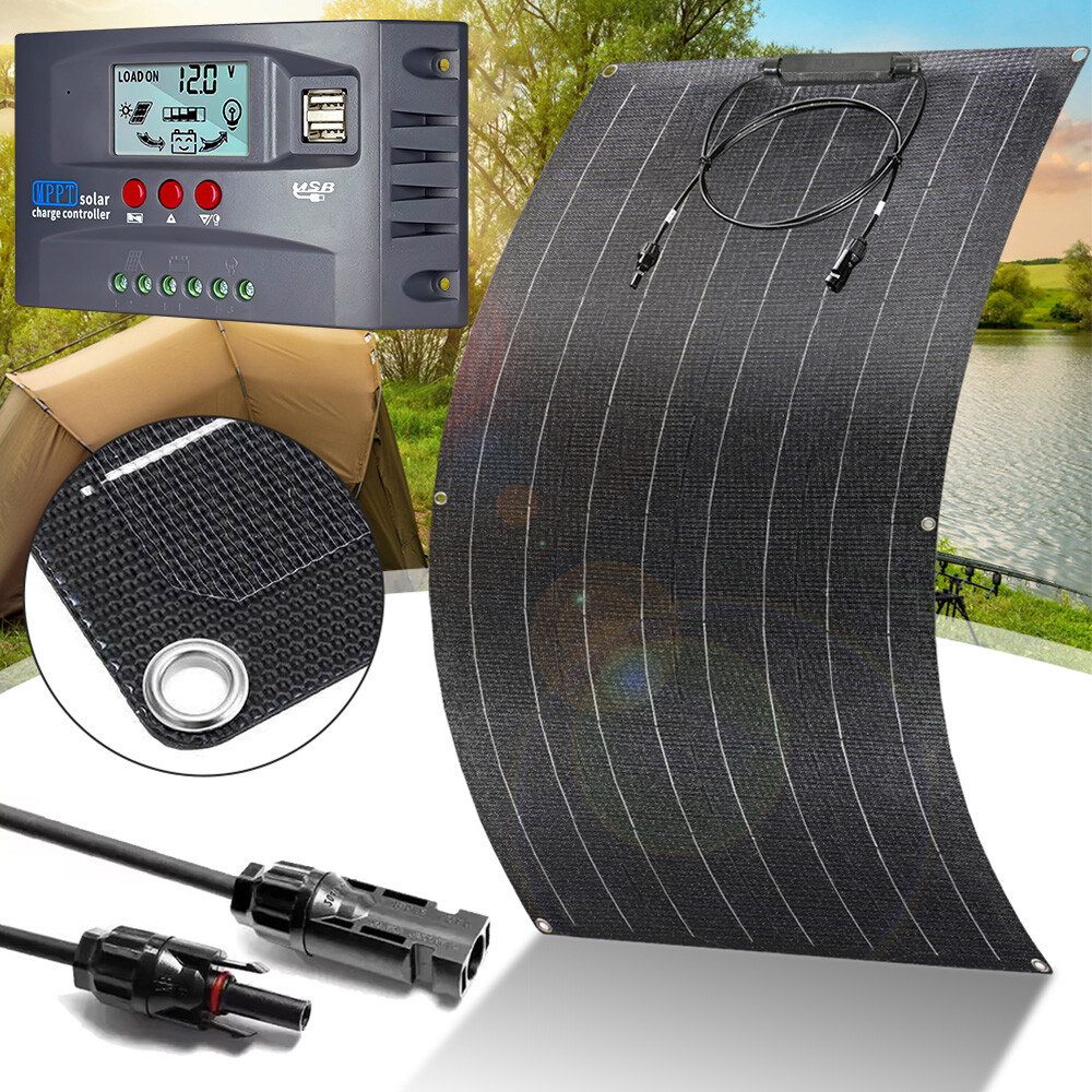 200 Watt Solar Panel Kit 12V Battery Charger w/Solar Angle Guide/Solar controler