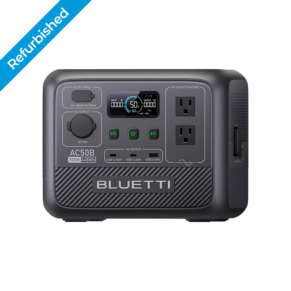 BLUETTI AC50B 700W 448Wh Portable Power Station LiFePO4 for Road Trip/Outage