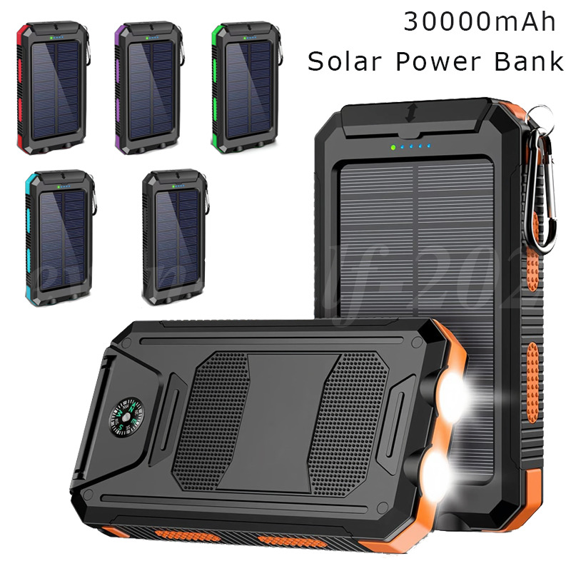 2025 Power Bank Solar Portable Phone Charger Battery Pack, Outdoor Power Supply