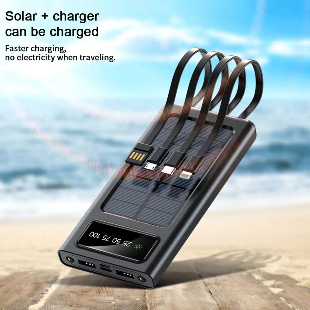2022 Super 30000000mAh USB Portable Fast Charger Solar Power Bank For Cell Phone