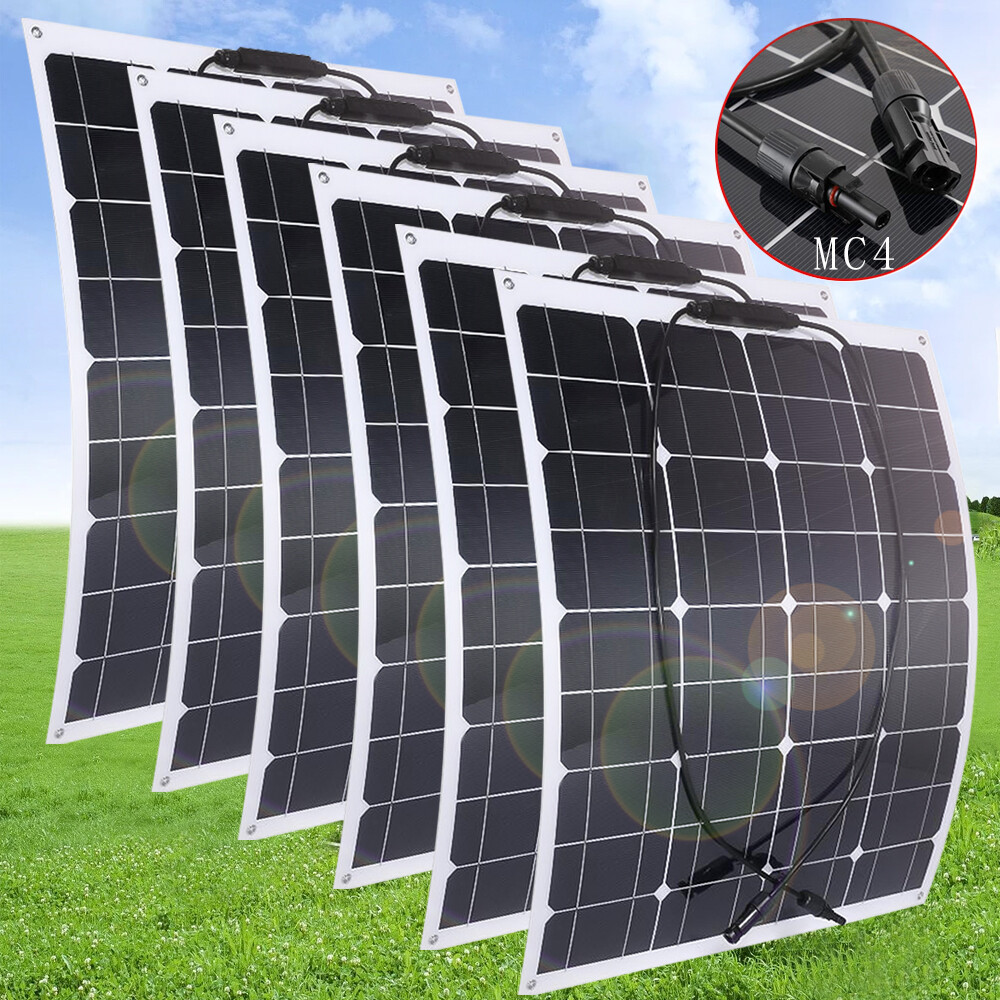 600W 400W Mono Flexible Solar Panel Kit 12V for Caravan RV Boat Camper Van Shed