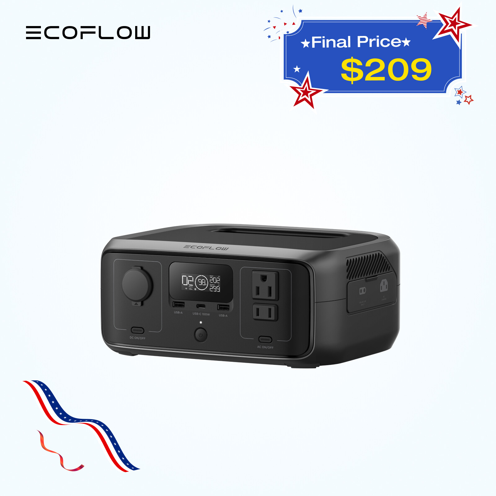 EcoFlow RIVER 3 Portable Power Station 245Wh LiFePO4 Solar Generator for Outdoor