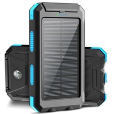 ERRBBIC Solar Power Bank, Portable Charger 38800mah, Waterproof Battery Backu…
