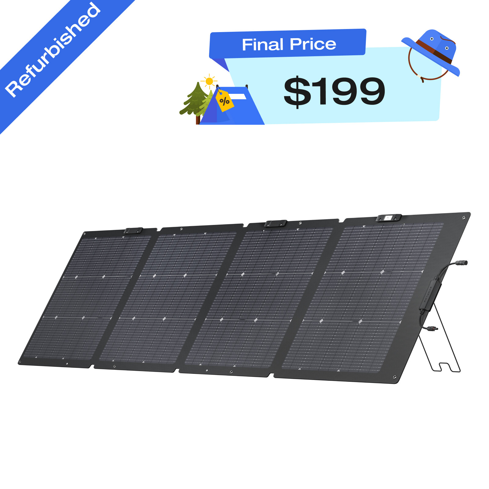 EcoFlow 220W NextGen Solar Panel Kit Waterproof IP68 for Outdoor RVs Refurbished