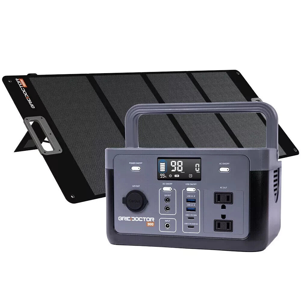 NEW GRID DOCTOR  300 Solar Generator System for Off-Grid Power