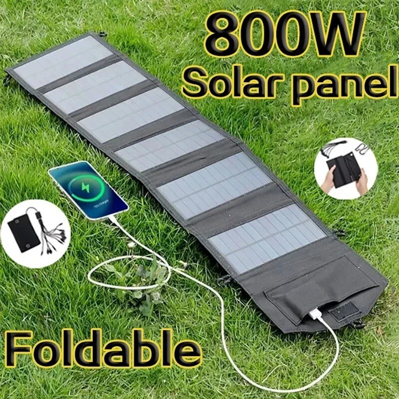 6-fold Foldable 800W Solar Panel Portable mobile Solar Panels Charger USB 5V