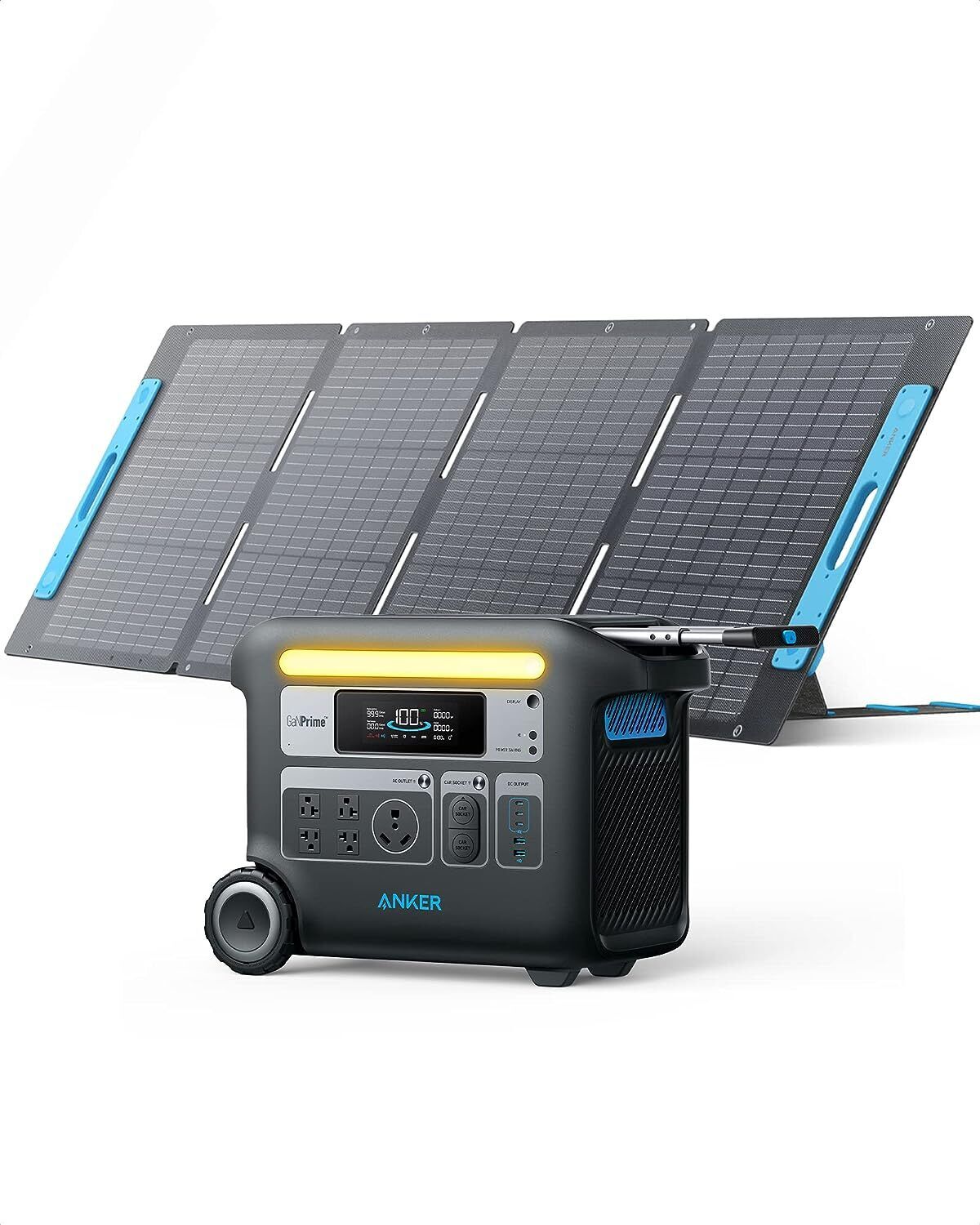 Anker SOLIX F2000 Portable Power Station + 200W Solar Panel GaNPrime Generator