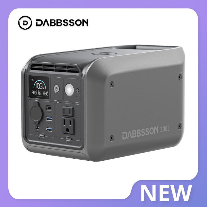 Dabbsson 300E Portable Power Station 298Wh 300W Solar Generator 4.3kg RV Camping