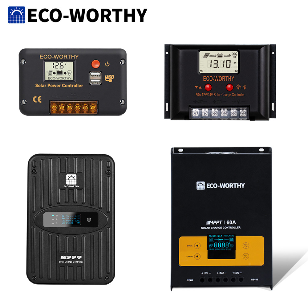 ECO-WORTHY 30A/40A/60A 12V/24V/48V MPPT Solar Panel Regulator Charge Controller