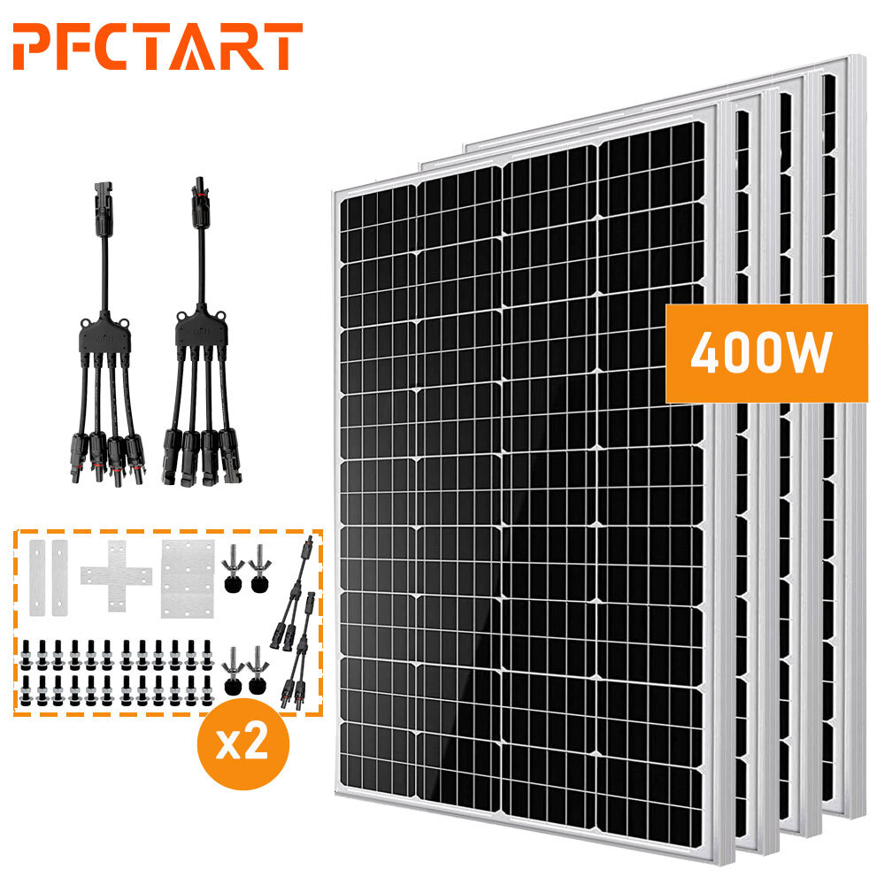PFCTART 400W Solar Panel 12V/24V/36V/48V High-Efficiency Mono Solar Module RV