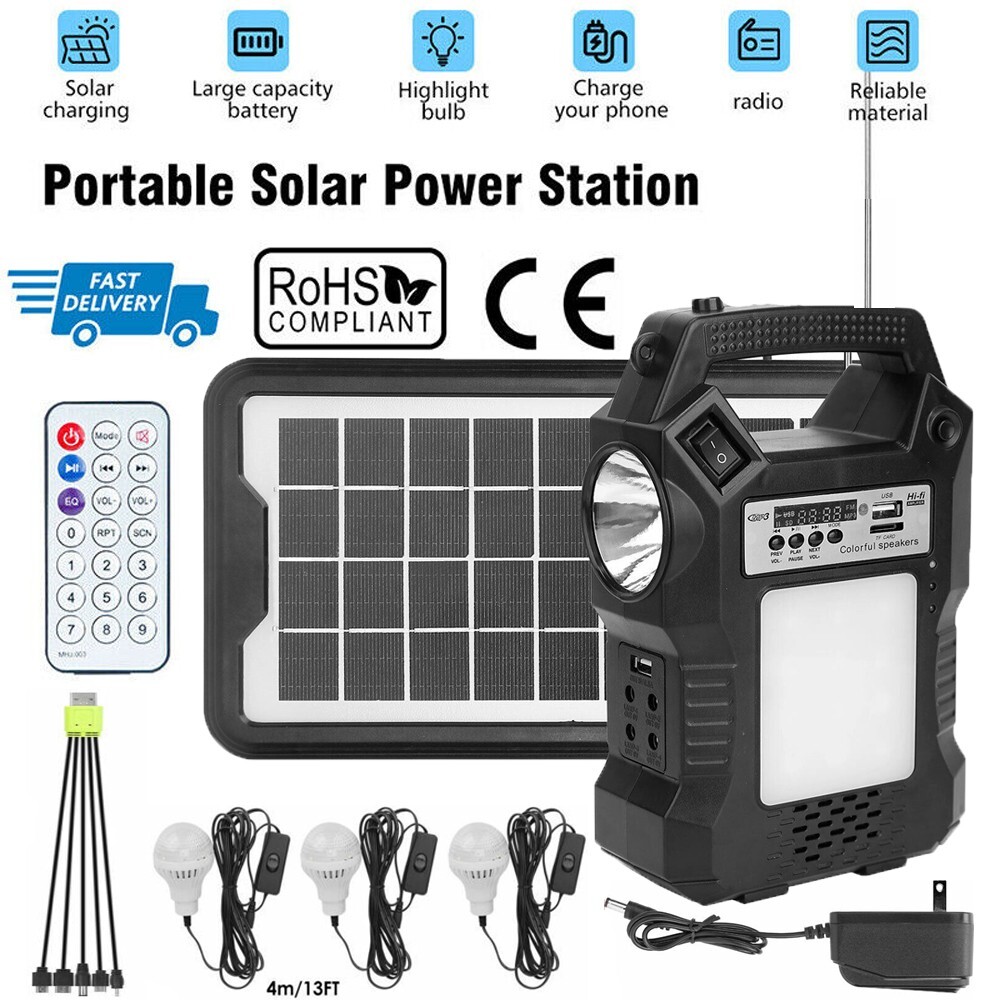 Portable Power Station Solar Generator Panel Power Bank Outlet Camping Emergency