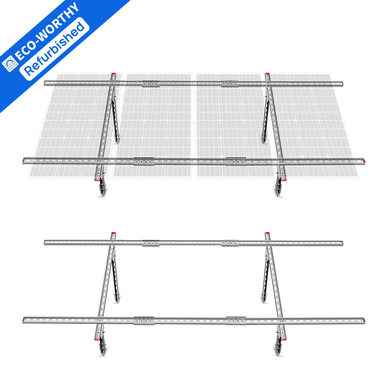ECO-WORTHY Solar Panel Mounting Brackets Kit System Certified Refurbished