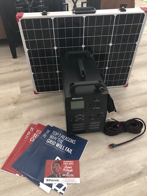 4Patriots solar generator 1800 portable with panels