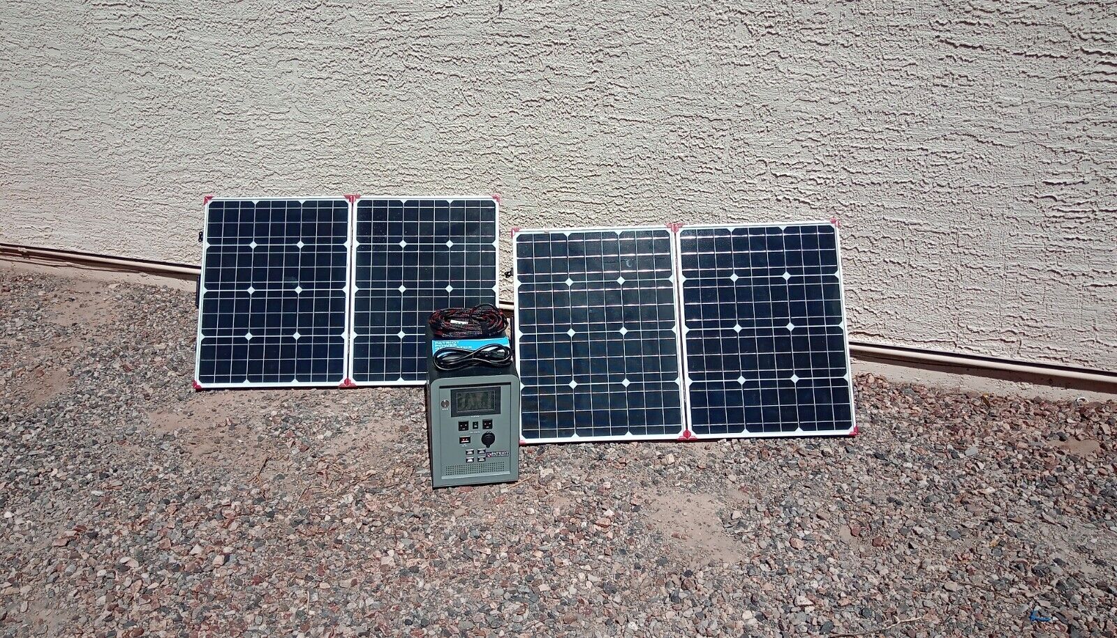 Portable Patriot Power Generator 1500 + 2 Portable Solar Panels 120V-12V-USB Out
