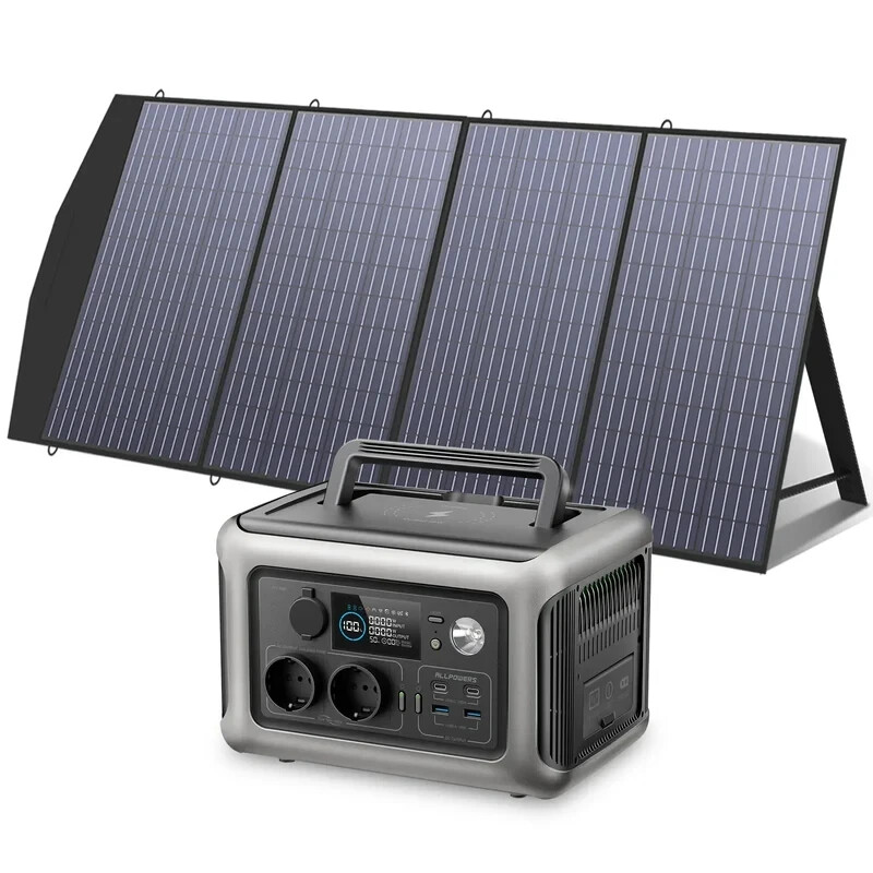 Solar Generator with Solar Panel Included, Power Station with Charger for Camp