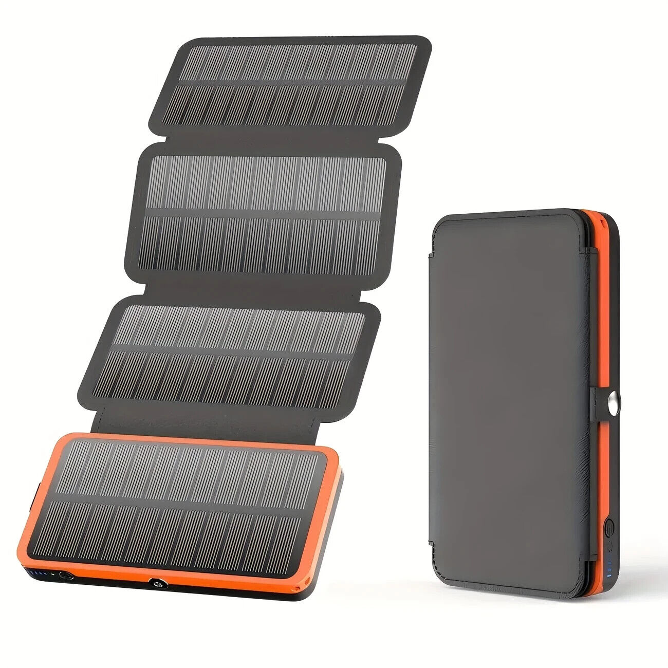 38800mAh 4 Solar Panel USB Power Bank 2 Quick Charge Ports Water Resistant NEW!