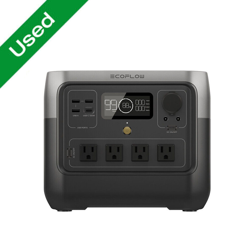 EcoFlow River 2 Pro Portable Power Station 768Wh 800W Solar Generator Used