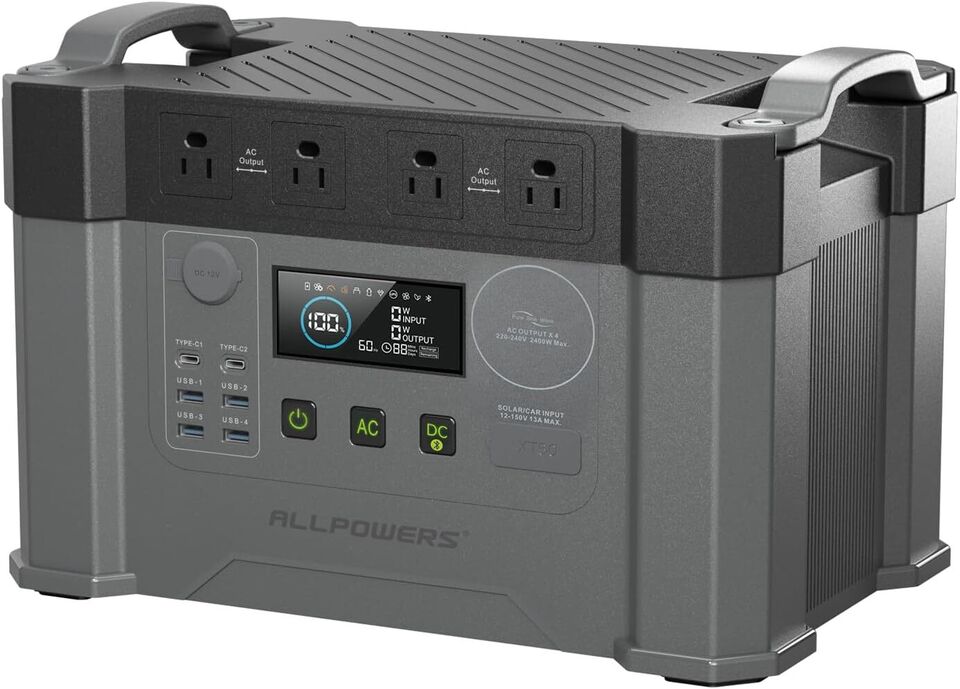 ALLPOWERS 154Wh – 1500Wh Solar Generator Power Station For Camping Home Backup