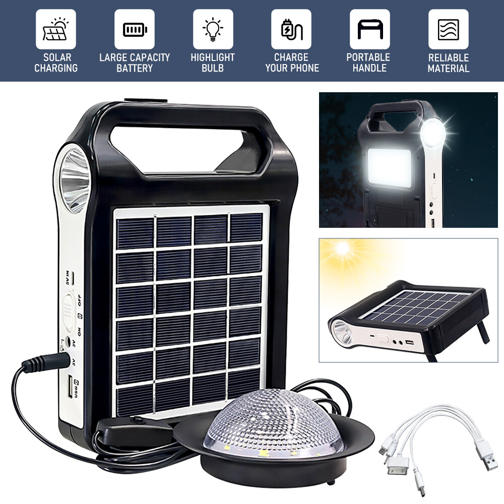Portable Power Station Solar Generator Panel Power Bank Outlet Camping Emergency