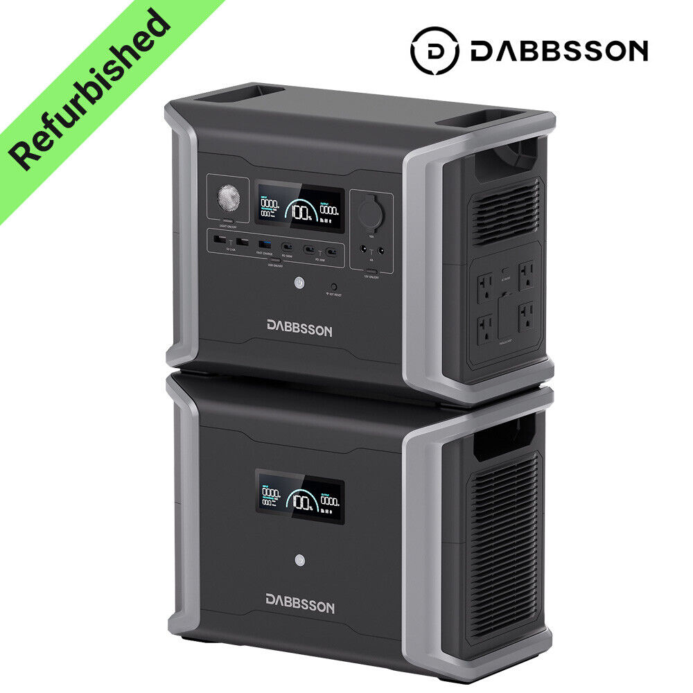 Dabbsson 3030Wh Portable Power Station Solar Generator with Extra Battery Backup