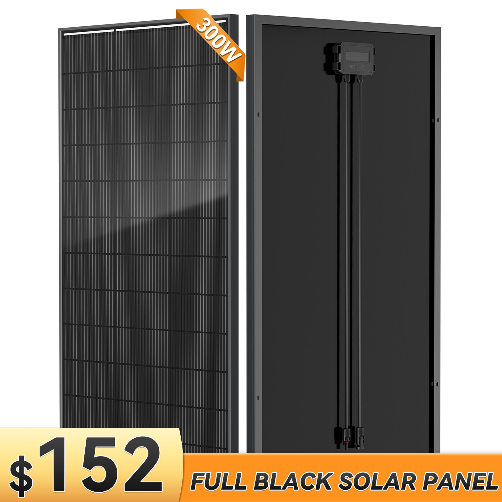 12V 300W Monocrystalline Solar Panel Off-Grid Battery Power RV Home Boat Camping