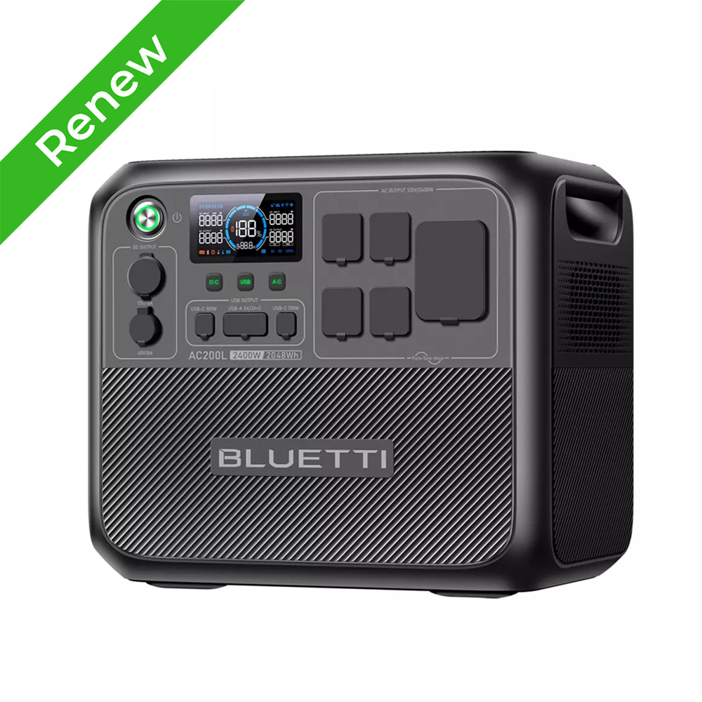 BLUETTI AC200L 2400W 2048Wh Portable Power Station Solar Generator for Road Trip