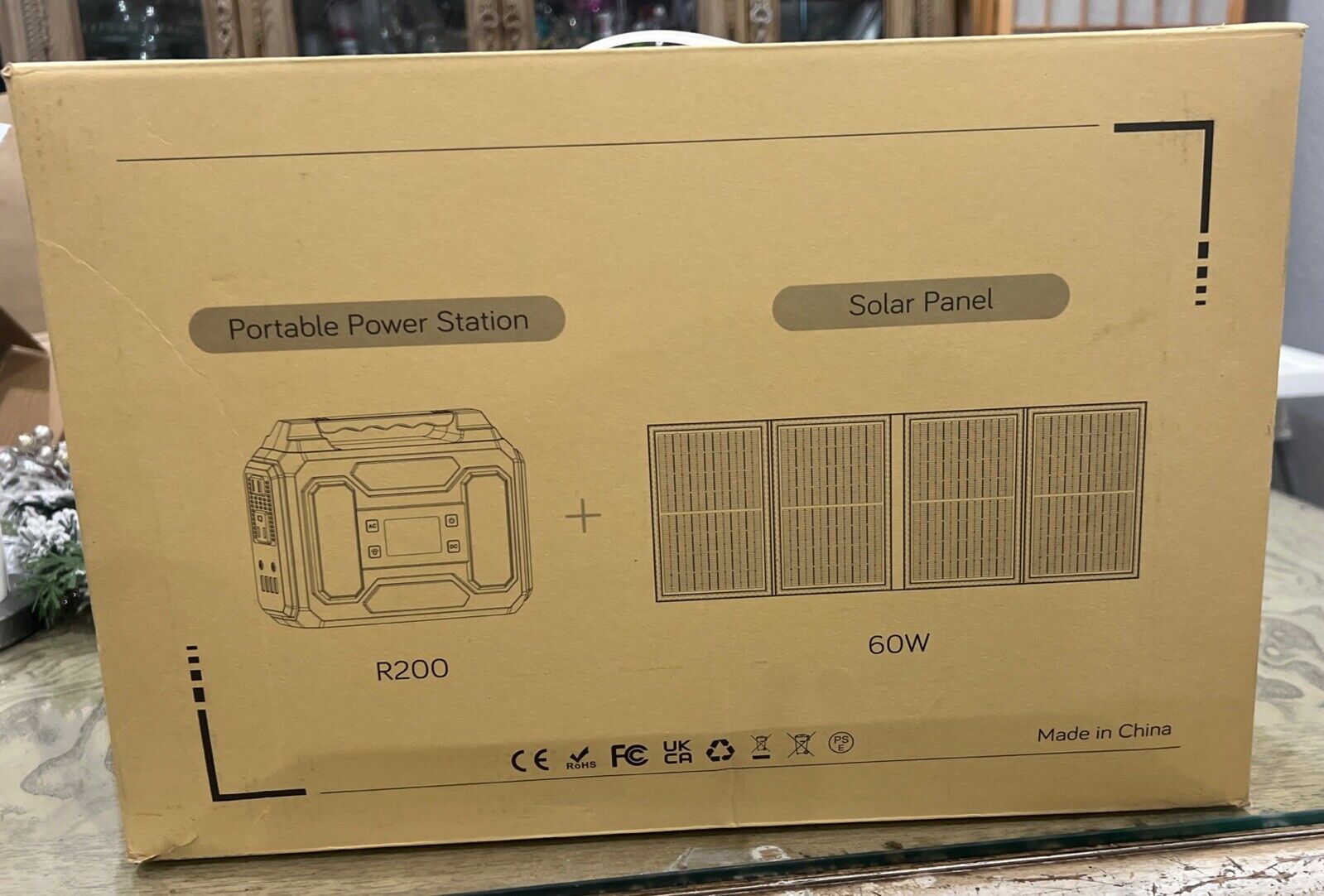 NEW! ZeroKor Solar Generator w/ Panel, 200W Portable Power Station w/Solar Panel