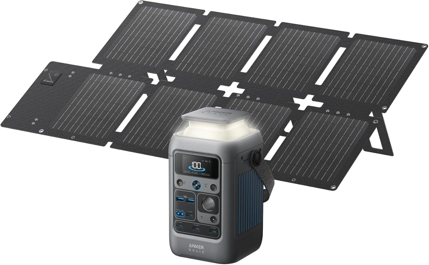 Anker SOLIX C300 DC Power Bank Station 90000mAh Solar Generator+ 60W Solar Panel