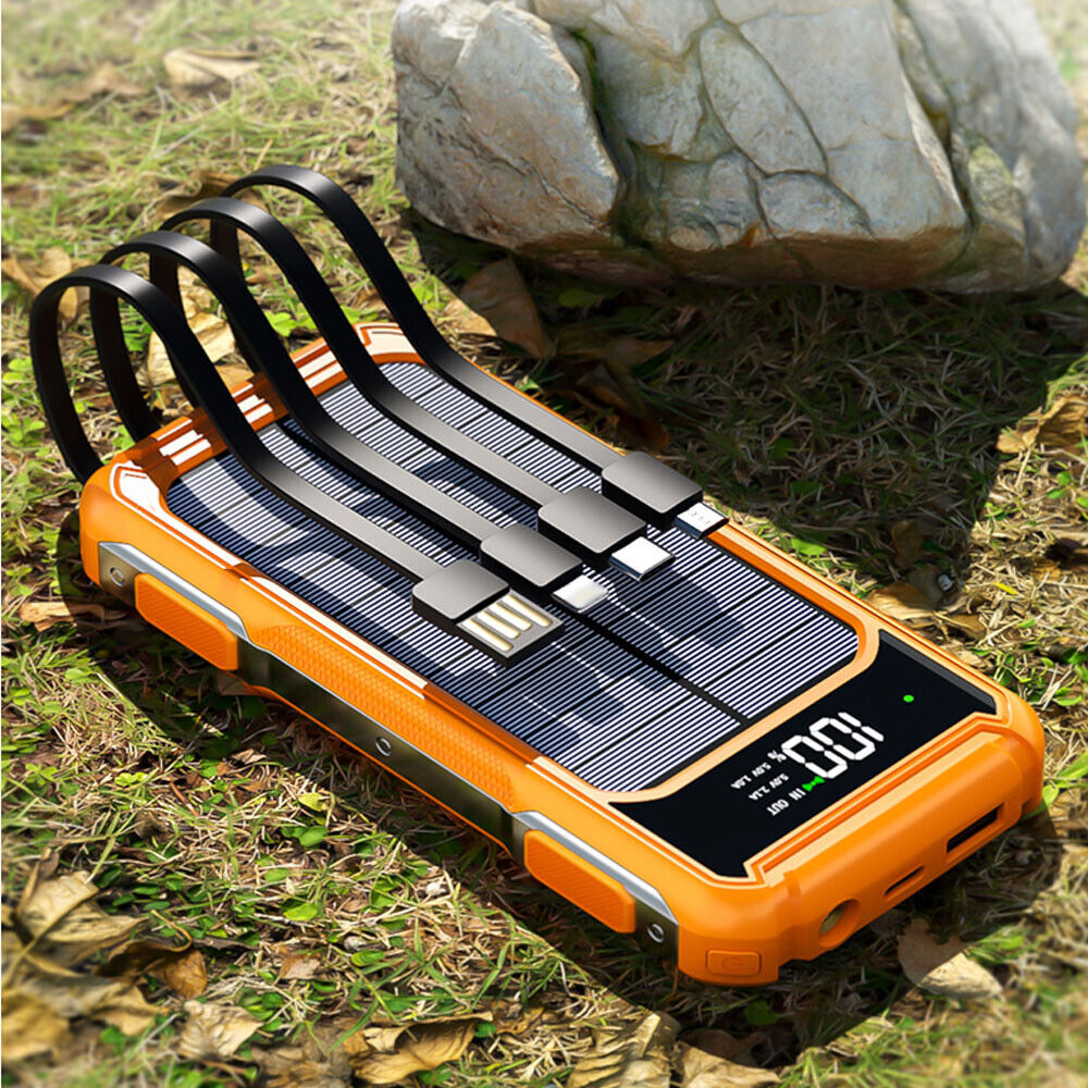 2025 Super 1000000mAh USB Portable Charger Solar Power Bank for Cell Phone