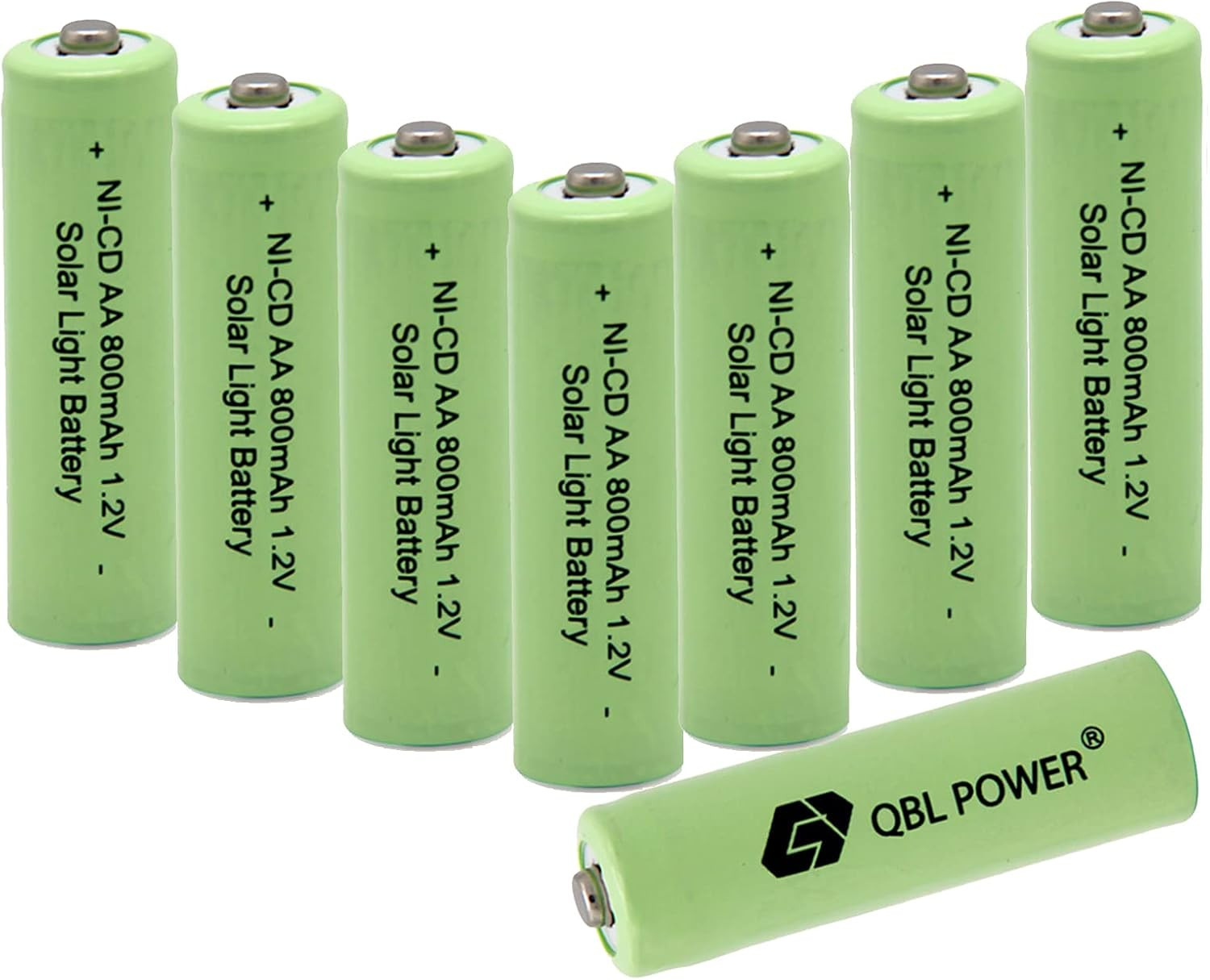 Ni-Cd AA 800Mah 1.2V Rechargeable Battery for Solar Outdoor Lights Lamp Garden Y