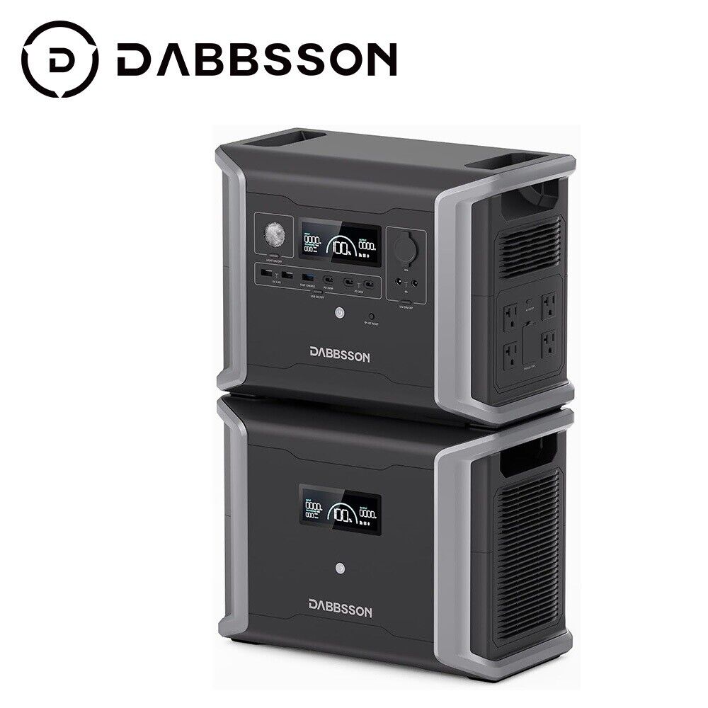 Dabbsson 3030Wh Portable Power Station Solar Generator DBS1300 DBS1700B Battery