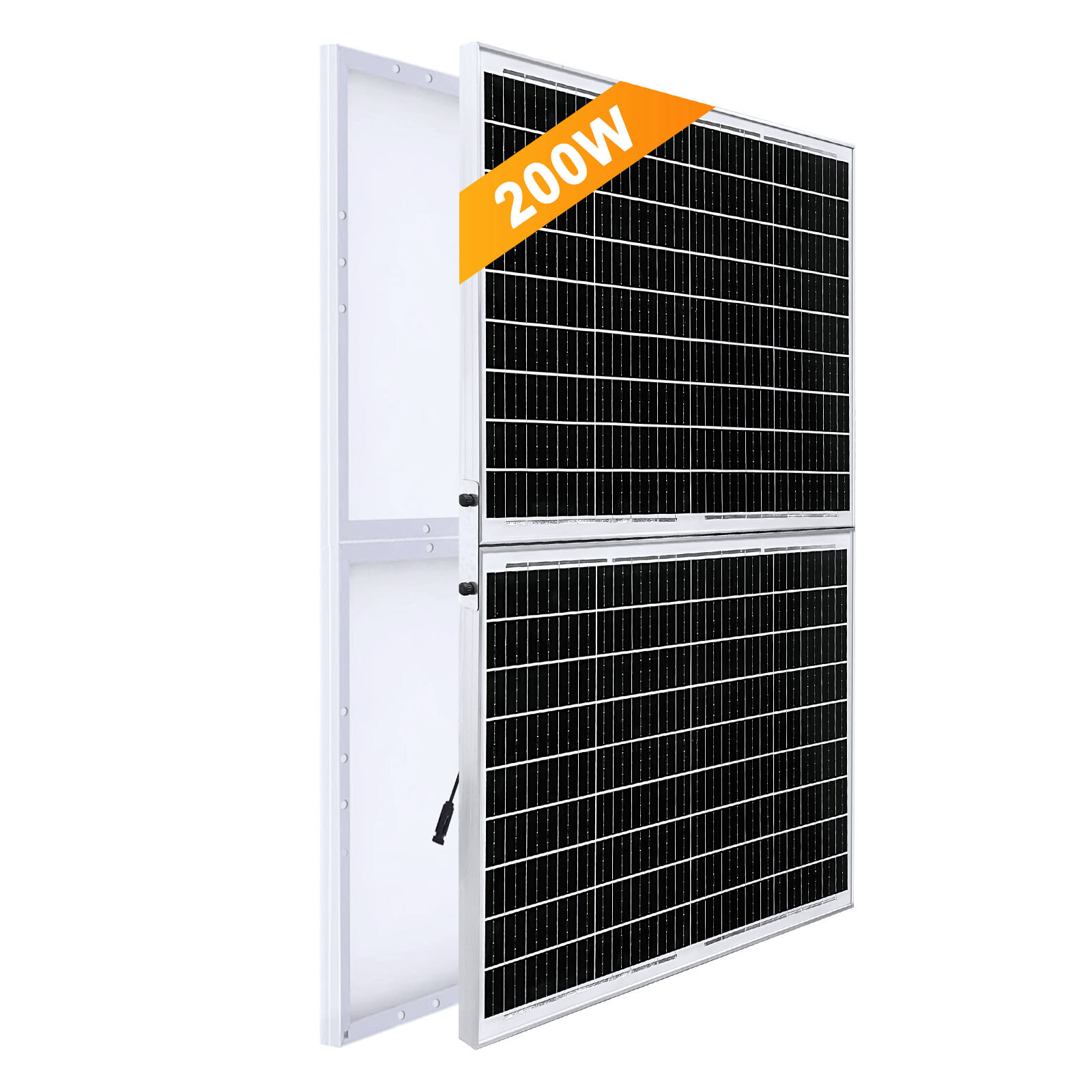 200W Mono Solar Panel 12V Charging Off-Grid Battery Power RV Home Boat Camp