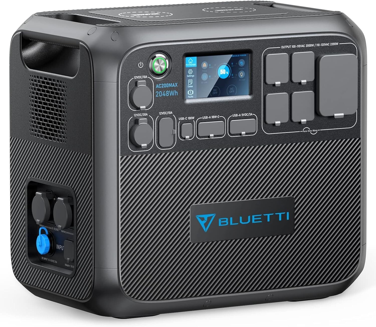 BLUETTI Portable Power Station AC200MAX, 2048Wh Solar Generator Expandable
