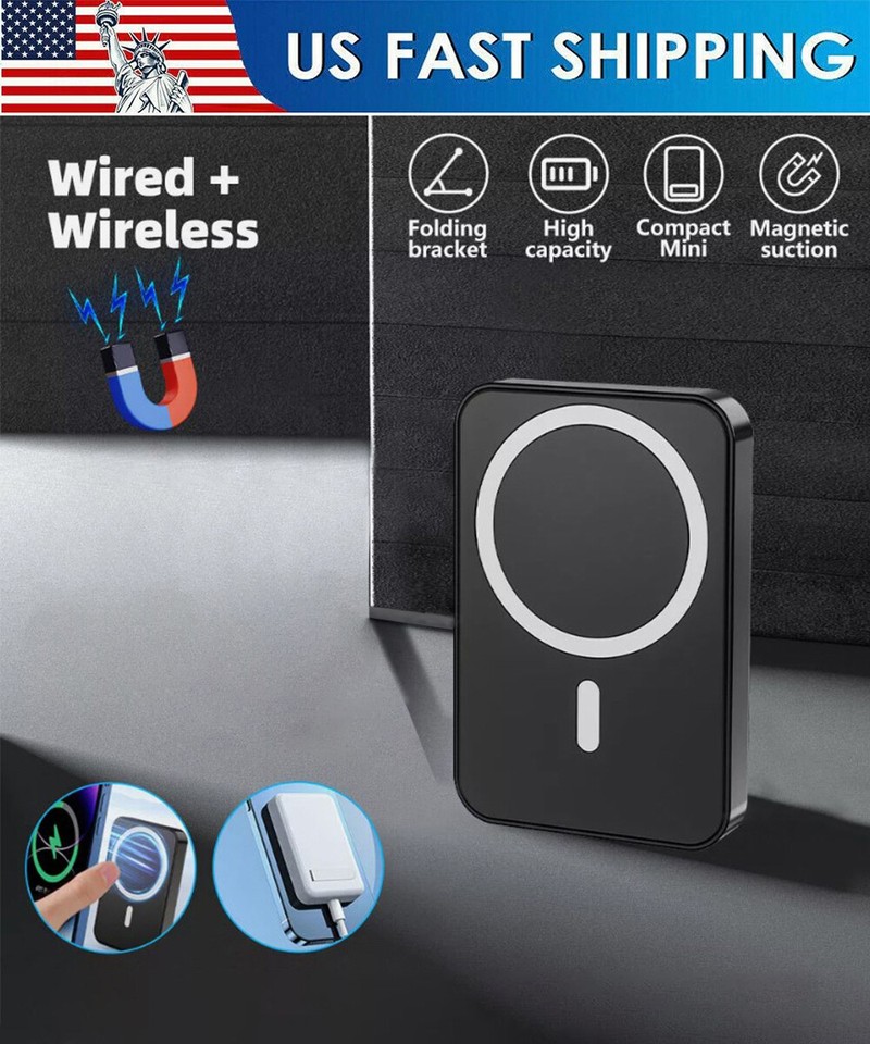 20000mAh Wireless Charger Power Bank Magnetic for iPhone 16/15/14/13/12 Series