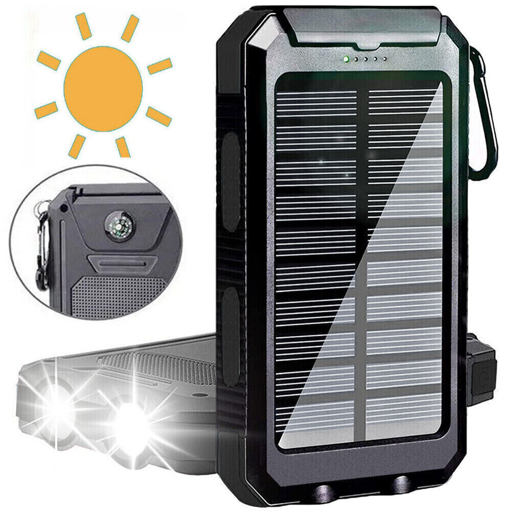 2025 Super USB Portable Charger Solar Power Bank for Cell Phone USA