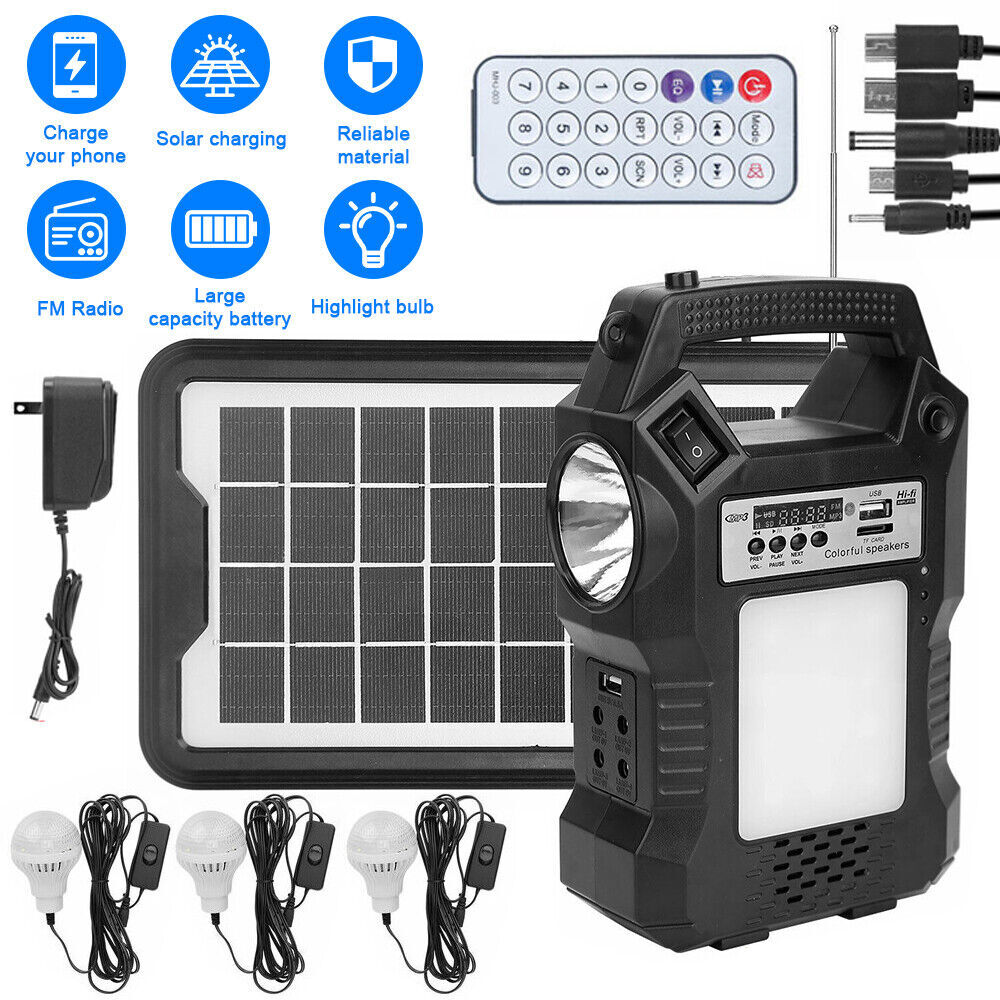 Portable Power Station Solar Generator Panel Power Bank Outlet Camping Emergency