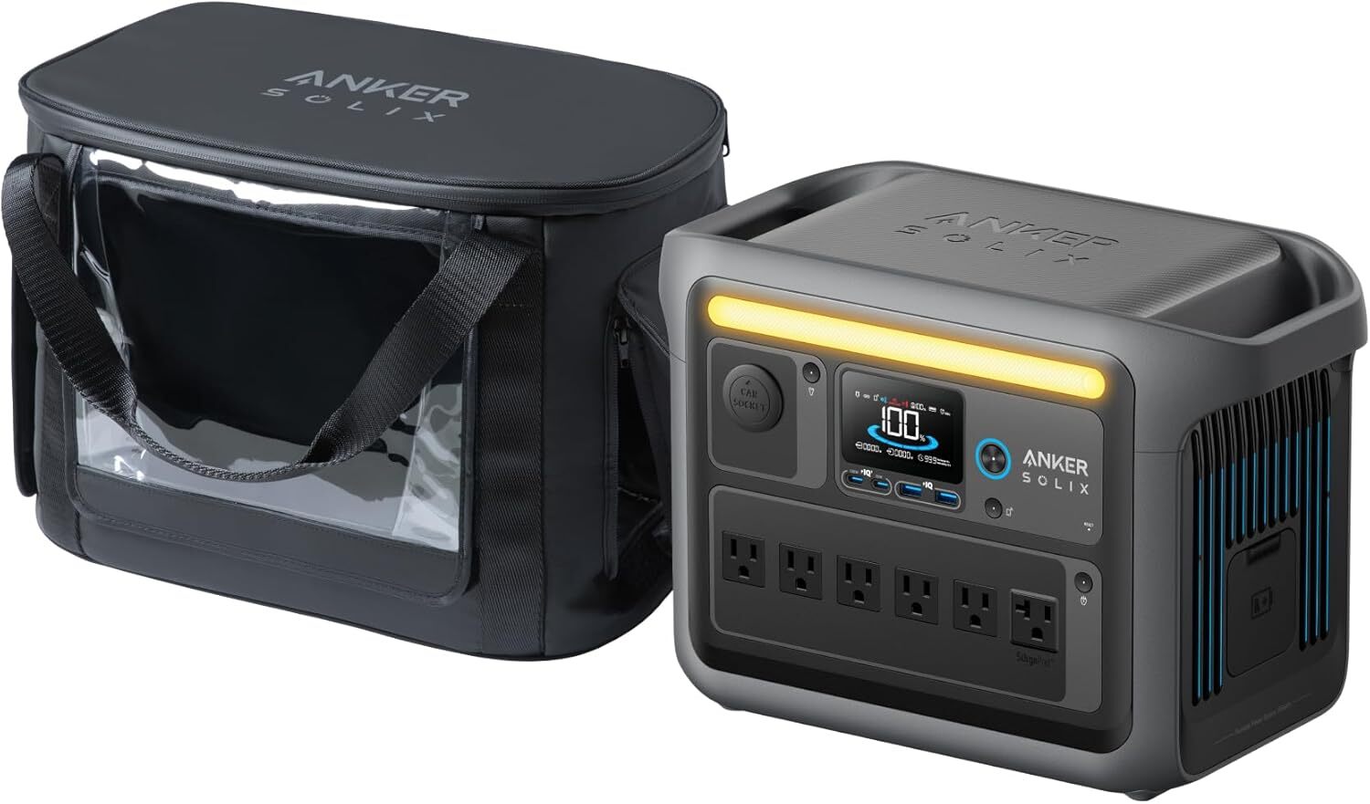 Anker SOLIX C1000 Portable Power Station+ Carry Bag 1800W Solar Generator 1056wh