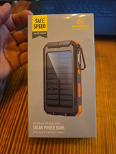 Safe Speed Outdoor Protection Solar Power Bank – BRAND NEW 10,000mah