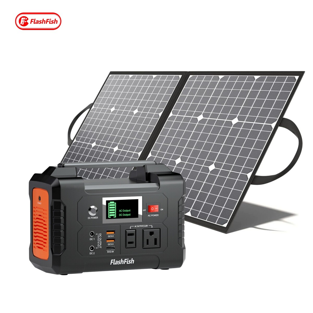 Portable 200W/40800mAh Power Station 100W/18V Solar Panel Home/Garden/Electronic