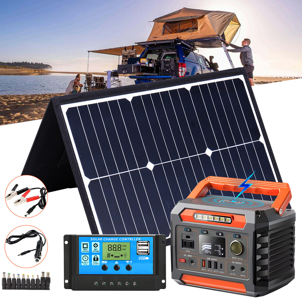 300W 280Wh Portable Power Station Solar Generator / 60W Solar Panel Foldable