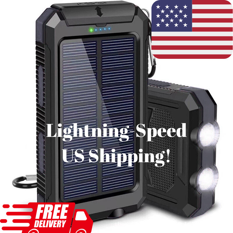 Solar Power Bank Charger Portable Charger USB Power Bank For Cell Phone