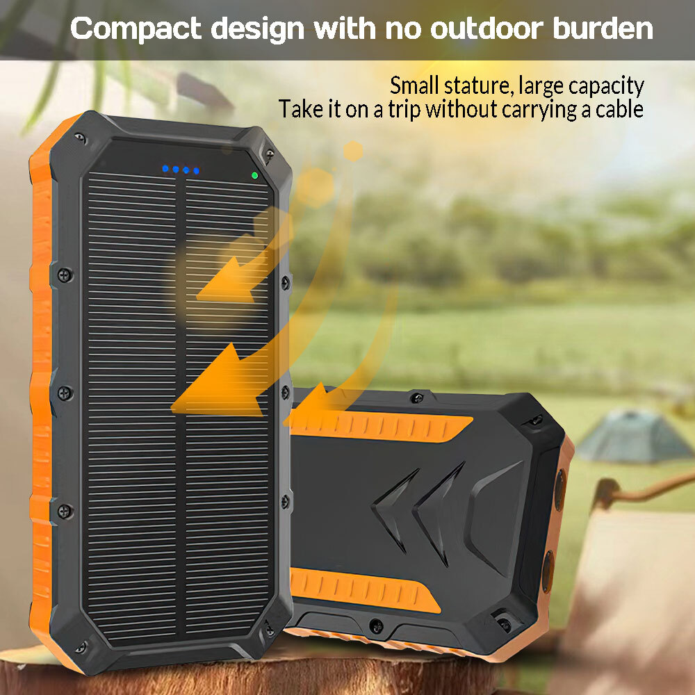 42800mAh Portable Solar Power Bank Phone Wireless Fast Charger External Battery