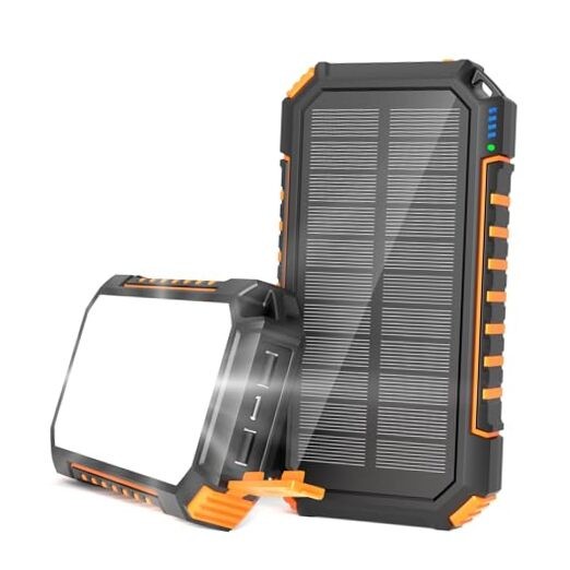 Solar Charger Power Bank 27000mAh 15W Fast Charging Phone Charger 3 Outputs