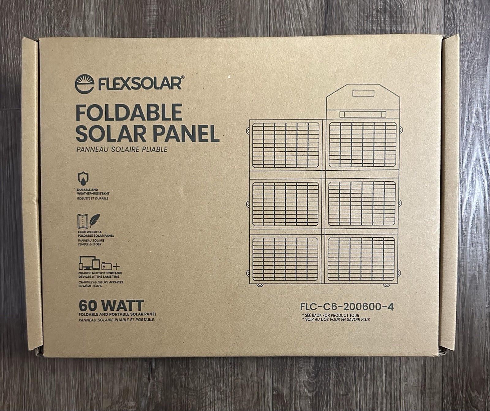 FlexSolar 60W Portable Solar Panels Chargers QC3.0 USB-A USB-C New