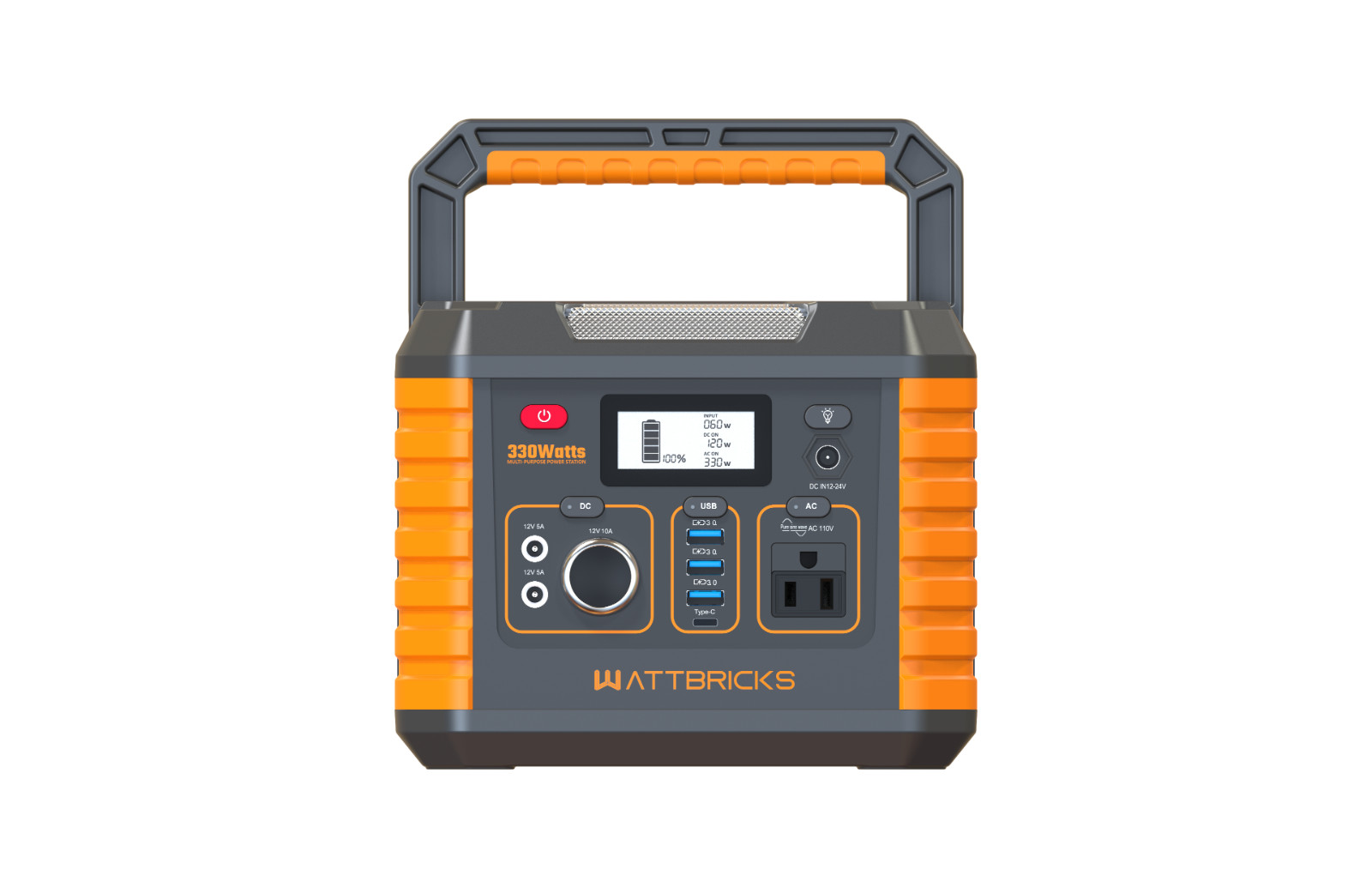WattBricks 660-Watt Peak Portable Power Station Solar Generator