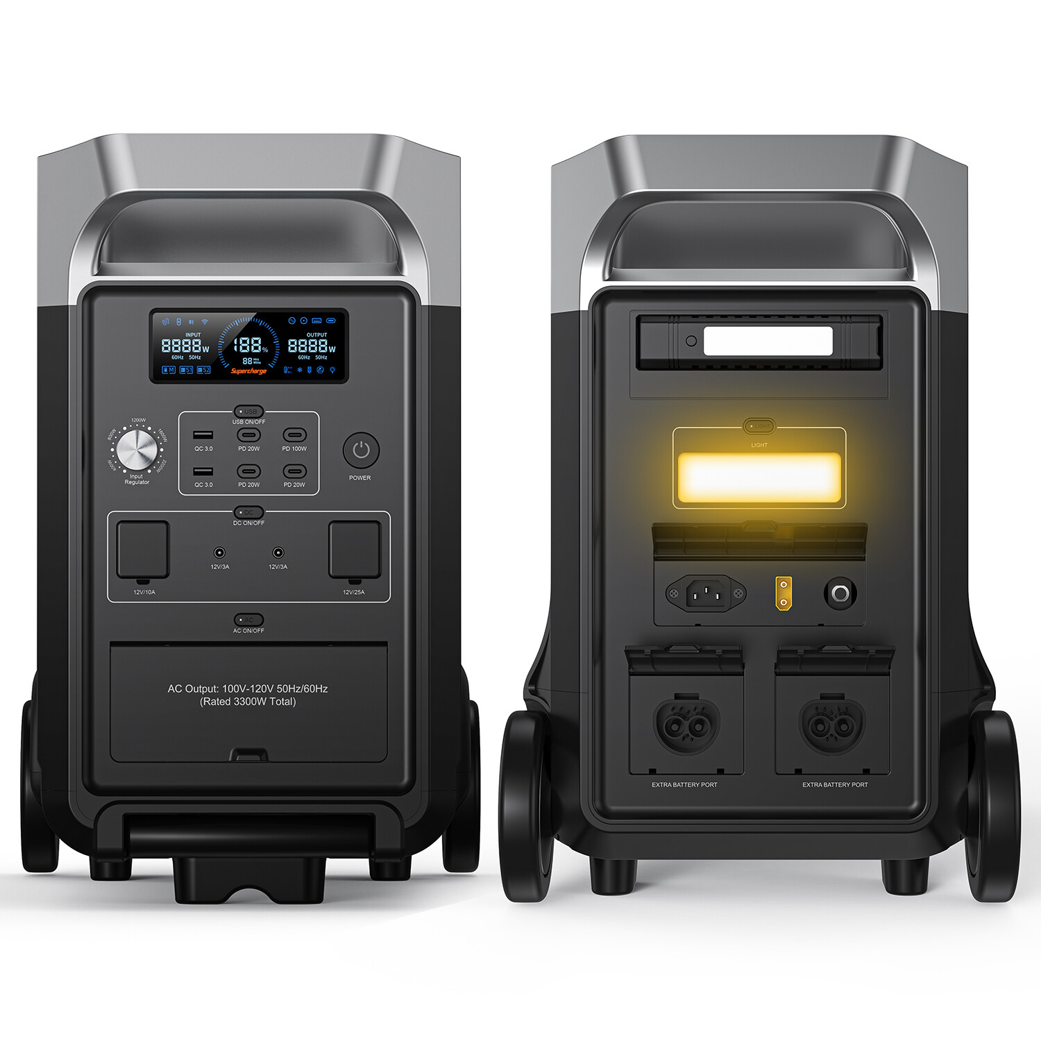 FOSSiBOT F3600 PRO 3840Wh Power Station Solar Generator for Vanlife Emergency